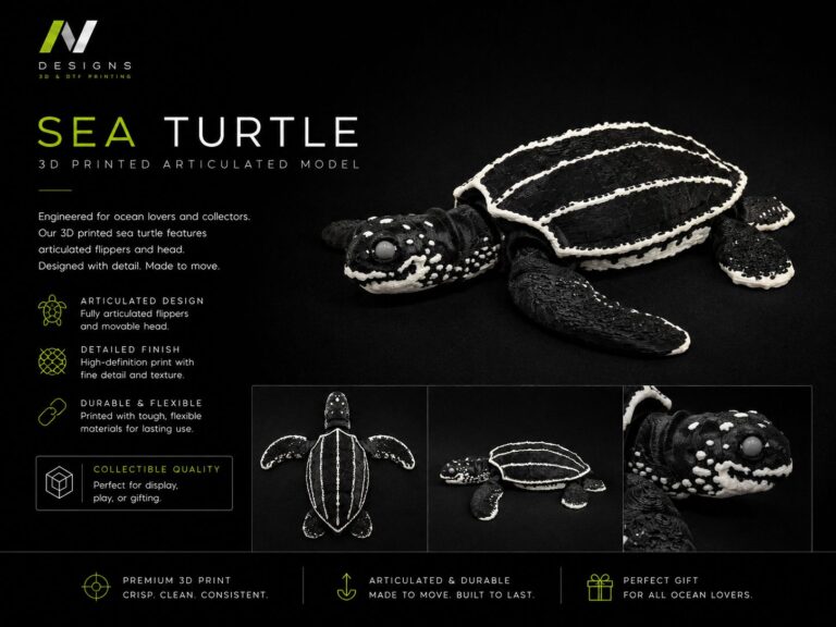 Detailed Leatherback Sea Turtle